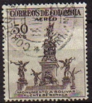 Stamps Colombia -  COLOMBIA 1954 Michel 680 SELLO AEREO MONUMENTO A BOLIVAR PUENTE DE BOYACA USADO