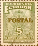 Sellos de America - Ecuador -  Intercambio 0,20 usd 5 cents. 1950