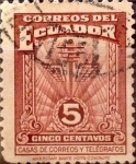 Stamps : America : Ecuador :  Intercambio 0,20 usd 5 cents. 1940
