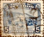 Stamps Ecuador -  Intercambio 0,20 usd 5 cents. 1943