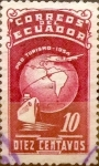 Sellos de America - Ecuador -  Intercambio 0,20 usd 10 cents. 1954