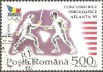 Sellos de Europa - Rumania -  JUEGOS  OLÌMPICOS  DE  VERANO.  ATLANTA  1995.  ESGRIMA.
