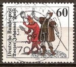 Stamps Germany -  El doctor Johann Faust.( Fausto y Mefistófeles).