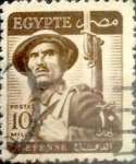 Stamps : Africa : Egypt :  Intercambio 0,20 usd 10 miles. 1953