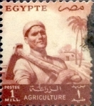 Stamps : Africa : Egypt :  Intercambio 0,20 usd 1 miles. 1954