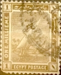 Stamps : Africa : Egypt :  Intercambio 0,80 usd 1 miles. 1914