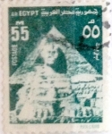Stamps : Africa : Egypt :  Intercambio 0,50 usd 55 miles. 1974