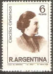 Sellos de America - Argentina -  MUJERES  ARGENTINAS  FAMOSAS.  CECILIA  GRIERSON,  SICÒLOGA.