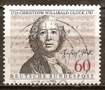 Sellos del Mundo : Europa : Alemania : Bicentenario de la muerte de Christoph Willibald Gluck (compositor).