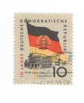 Stamps Germany -  10 años de la República democrática alemana