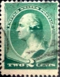 Sellos de America - Estados Unidos -  Intercambio 0,50 usd 2 cents. 1887