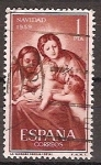 Stamps : Europe : Spain :  ESPAÑA SEGUNDO CENTENARIO USD Nº 1253 (0) 1P CASTAÑO ROJIZO NAVIDAD