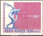 Stamps Peru -  19th  JUEGOS  OLÌMPICOS,  MEXICO  68.  