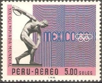 Stamps Peru -  19th  JUEGOS  OLÌMPICOS,  MEXICO  68.  