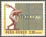 Stamps Peru -  19th  JUEGOS  OLÌMPICOS,  MEXICO  68.  