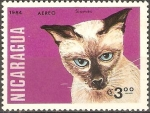 Stamps : America : Nicaragua :  GATOS  DOMÈSTICOS.  SIAMÈS.