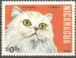 Stamps Nicaragua -  GATOS  DOMÈSTICOS.  CHINCHILLA.