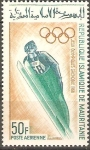 Stamps Africa - Mauritania -  JUEGOS  OLÌMPICOS,  MEXICO  1968.  SALTO  EN  ESQUÌ.