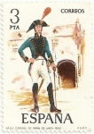 Stamps Spain -  UNIFORMES MILITARES GRUPO V. CORONEL INFANTERIA DE LINEA 1802. EDIFIL 2279