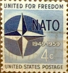 Stamps United States -  Intercambio cr5f 0,20 usd 4 cents. 1959