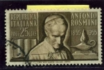 Sellos de Europa - Italia -  Centenario de la muerte del teologo Antonio Rosmini