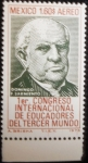 Stamps Mexico -  Domingo F. Sarmiento