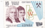 Stamps Spain -  Hermanos de Elhuyar (18)