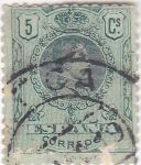 Stamps Spain -  Alfonso XIII- Medallón (18)