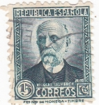 Stamps Spain -  Nicolas Salmerón (18)