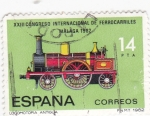 Stamps Spain -  Locomotora Antigua (18)