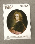 Stamps Poland -  Sir Gottfried Kneller