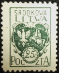 Stamps : Europe : Lithuania :  Escudo de Armas Lithuania Central