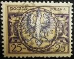 Stamps Poland -  Aguila en Escudo Largo Barroco