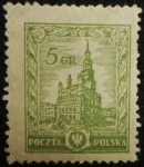 Stamps : Europe : Poland :  Town Hall in Poznart