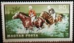 Stamps Hungary -  Caballos Cruzando el Río