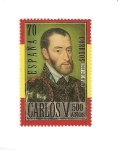 Stamps Spain -  V Centº nacimiento  de Carlos V  - emisión conjunta con Belgica