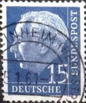 Sellos de Europa - Alemania -  Intercambio 0,30 usd 15 pf. 1954