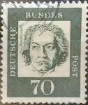 Stamps Germany -  Intercambio ma3s 0,20 usd 70 pf. 1961