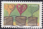 Stamps France -  corazones