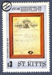 Stamps : America : San_Crist�bal_Island :  150 aniversario de la fundación de la Logia Masónica Mount Olive
