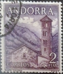 Stamps : Europe : Andorra :  Intercambio 0,50 usd 2 pesetas 1963