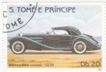 Sellos de Africa - Santo Tom� y Principe -  Mercedes coupé 1936-coches de epoca