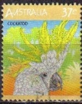 Sellos del Mundo : Oceania : Australia : AUSTRALIA 1987 Scott 1035B Sello Animales, Aves Papagallos Cockatoo Usado Michel 1042