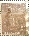 Sellos de America - Argentina -  Intercambio 0,25 usd 2 cents. 1911