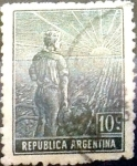Stamps Argentina -  Intercambio 0,25 usd 10 cents. 1911