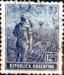 Stamps Argentina -  Intercambio 0,25 usd 12 cents. 1912