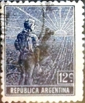 Sellos de America - Argentina -  Intercambio 0,25 usd 12 cents. 1912
