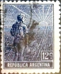 Stamps Argentina -  Intercambio 0,25 usd 12 cents. 1912