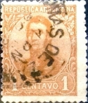 Sellos de America - Argentina -  Intercambio 0,30 usd 1 cents. 1908