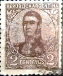 Sellos de America - Argentina -  Intercambio 0,30 usd 2 cents. 1908